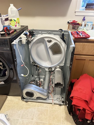 LG dryer repair service – Up-liance Appliance Repair diagnosing a dryer not heating in King County WA