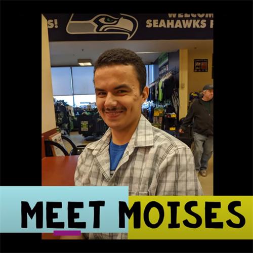 Meet Moises! He's back to work at the Fred Meyer!