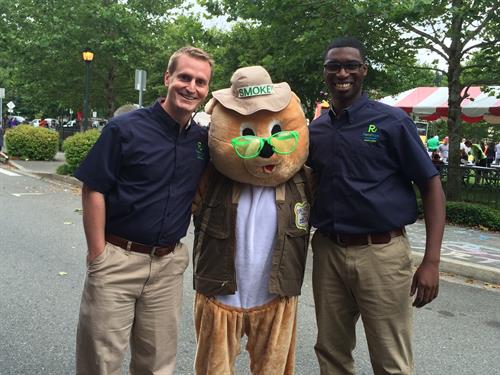 With Smokey the Bear at Highlands Day