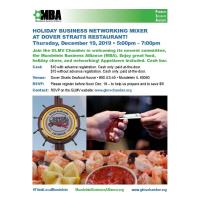 MBA/GLMV HOLIDAY BUSINESS NETWORKING MIXER AT DOVER STRAITS RESTAURANT!
