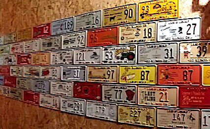 License Plates for Wall Covering