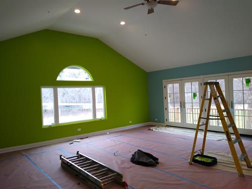 Great room painting project in Vernon Hills. 