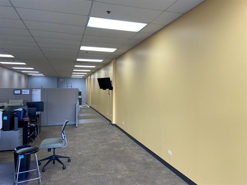H&R Block commercial painting project in Round Lake Beach.