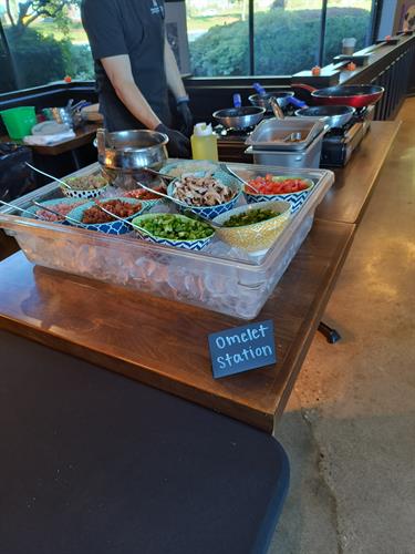 On Sunday we have brunch buffet with omelette/breakfast burrito bar.