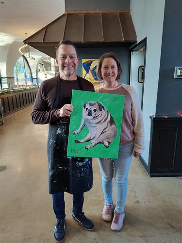 From our last Sip and Paint your Pet Event.