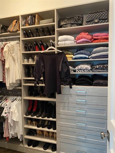 Walk-In Closet with plenty of shoe storage