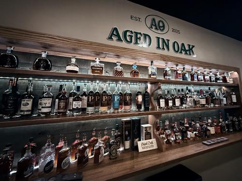 A peek at the Aged in Oak Tasting Parlor