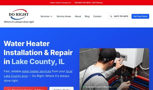 Home-services website built by Claremont Software