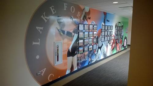 Large Wall Mural with Changeable Sign Faces