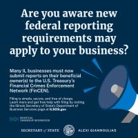 Notice from IL Secretary of State - Dept of Business Services: New Federal Reporting Requirement