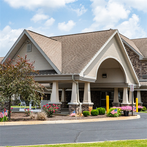 Evergreen Place Assisted Living, entrance on 15th Street.