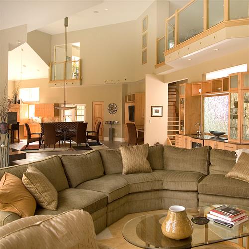 Great room in custom built home by Martin Bros. Contracting, Inc., Goshen, IN