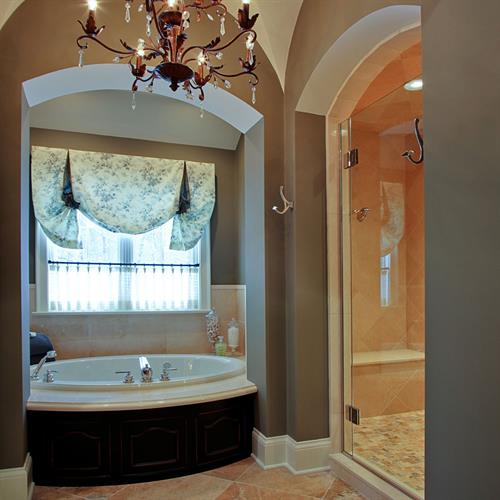 Master bath in custom built home by Martin Bros. Contracting, Inc., Goshen, IN