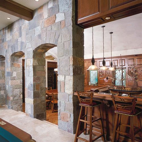 European inspired pub in home built by Martin Bros. Contracting, Inc., Goshen, IN