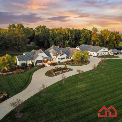 Luxury home compound showcases a beautiful marriage of modern farmhouse and craftsman-style architectural elements. Every detail in this home, is a reflection of the family, for which it was built. General contracting by Martin Bros. Contracting, Inc.; Architecture by Helman Sechrist Architecture; Home Design by Maple & White Design; Photography by Marie Kinney Photography. 
