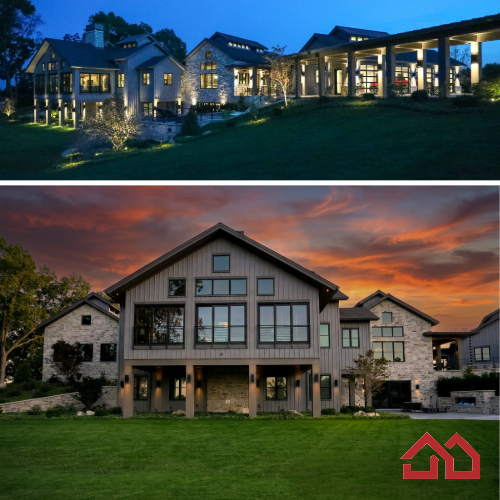 This vast timber framed home is a modern architectural masterpiece. Blended into the rolling, rural landscape, one has a view of the beautiful scenery from every room. 