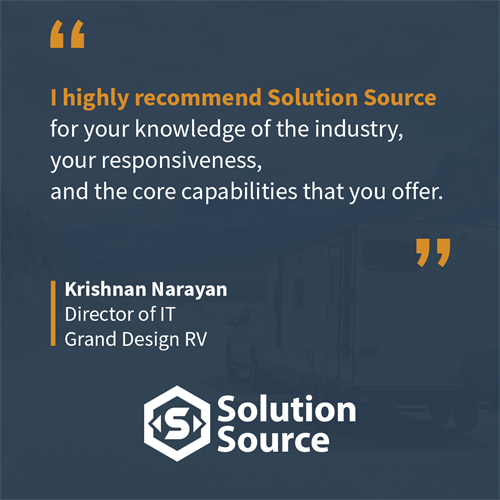 Testimonial from Krishnan Narayan, Director of IT at Grand Design RV