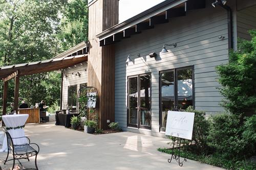 Outdoor reception patio