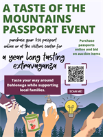 Taste of the Mountains Passport and Online Auction
