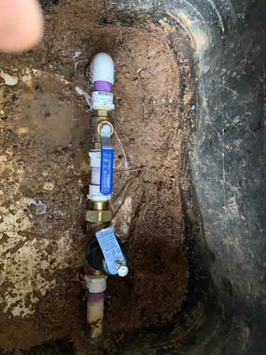 New main shut off and pressure reducing valve/ water pressure regulator New main shut off and pressure reducing valve/ water pressure regulator