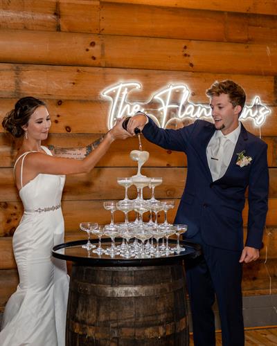 Champagne fountain fun