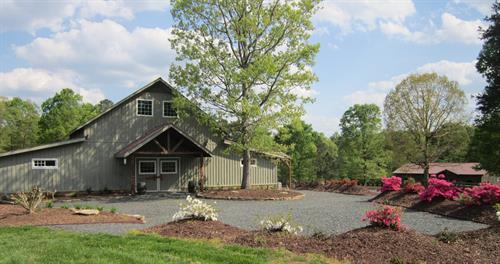 Front of barn