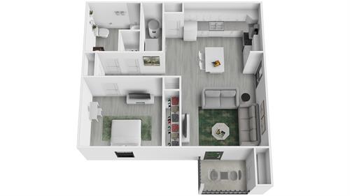 One Bedroom Floor plan