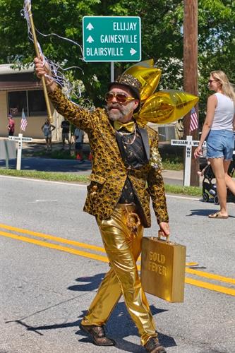 Gold Fever is Dahlonega’s charming and curious time traveling adventurer, always ready to add some magic.