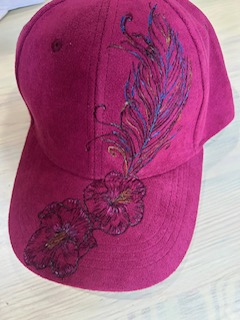 Hand-burned and hand-painted (and foiled) hats/fedoras