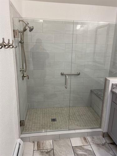 Soaker tub to shower conversion in Bailey