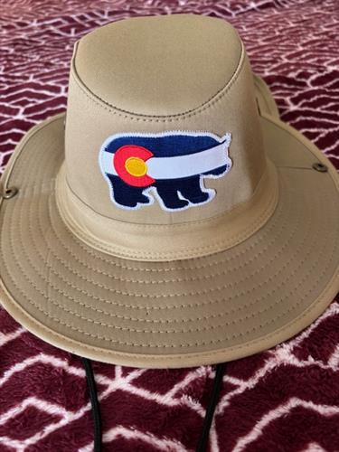 Colorado Designed Cargo Hat comes with Sachs and hat string and button ups on side Price $46