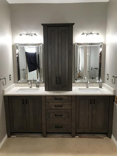 Alder bathroom vanity