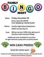 Bingo Night with Conifer Instumental Music Boosters