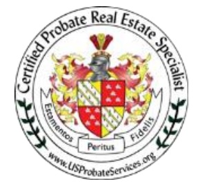 Certified Probate Real Estate Agent 