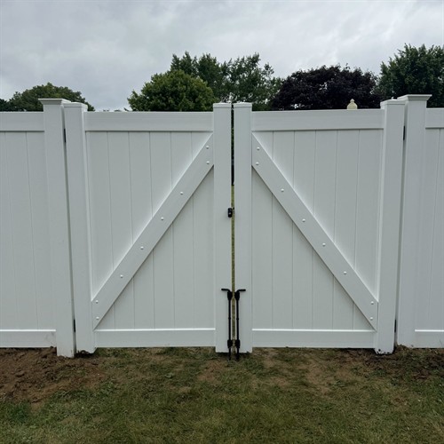 White Vinyl Fence Gate