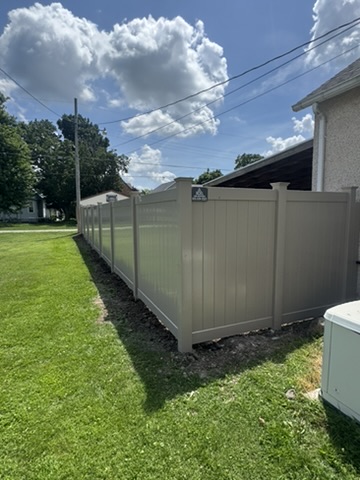 6' Sand Vinyl Privacy Fence