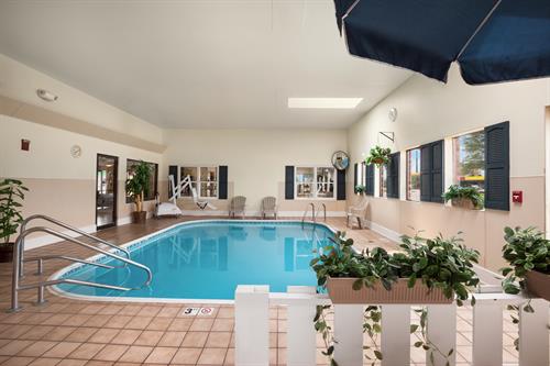 Enjoy our Indoor Heated Pool Year Round!