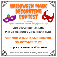 Halloween Mask Decorating Contest