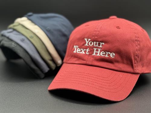 Custom Text Embroidered