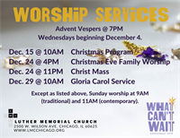 Advent Vespers @ Luther Memorial Church