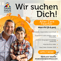 After-Care Teacher (Ages 3-5 Program)