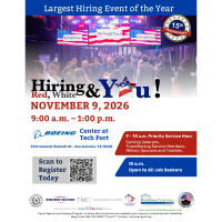 Workforce Solutions Alamo Hiring Red, White & You! at the Boeing Center at Tech Port