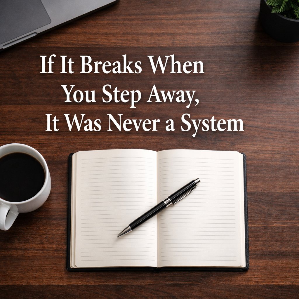 Image for If It Breaks When You Step Away, It Was Never a System