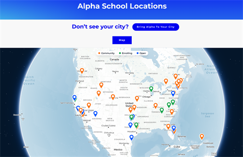 Look how many people are requesting Alpha School in their city!