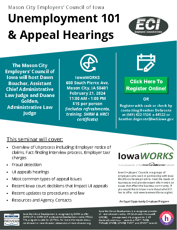 Unemployment 101 & Appeal Hearings Feb 21, 2024 Membership