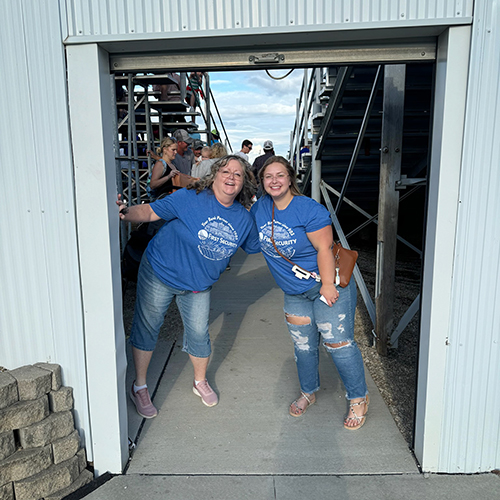 Working at the Mitchell County Fair.