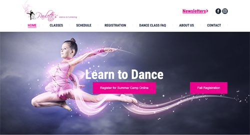 Paulette's Dance & Tumbling Website (built and managing site)