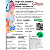  Hygiene & Personal Care Drive organized by the Community Health Center of Mason City