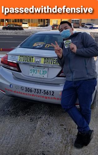 student successfully passed his class 5 road test