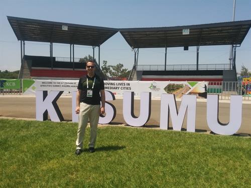 Milton working in Kisumu, Kenya (Africities 9)